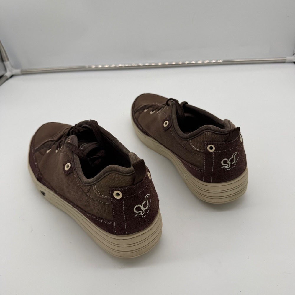 Gravity Defyer ComfortFit Mens Brown Canvas Low Top Sneakers Size 10 3016